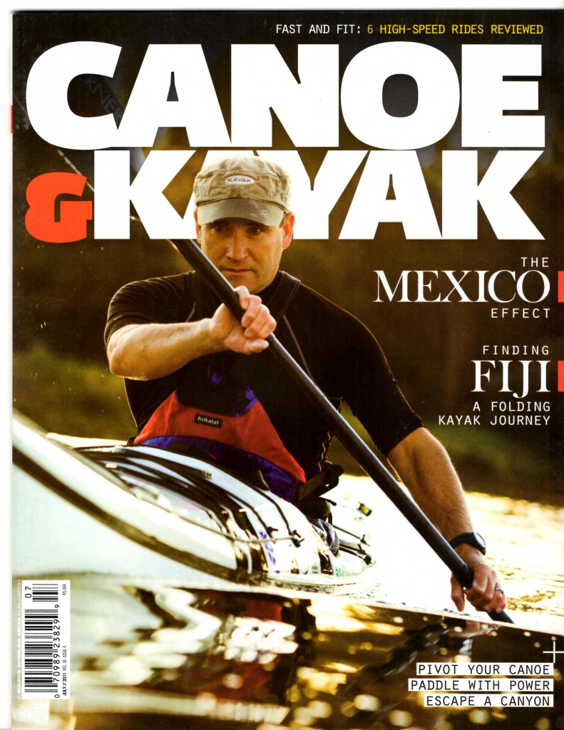 Sean on the cover of Canoe & Kayak magazine