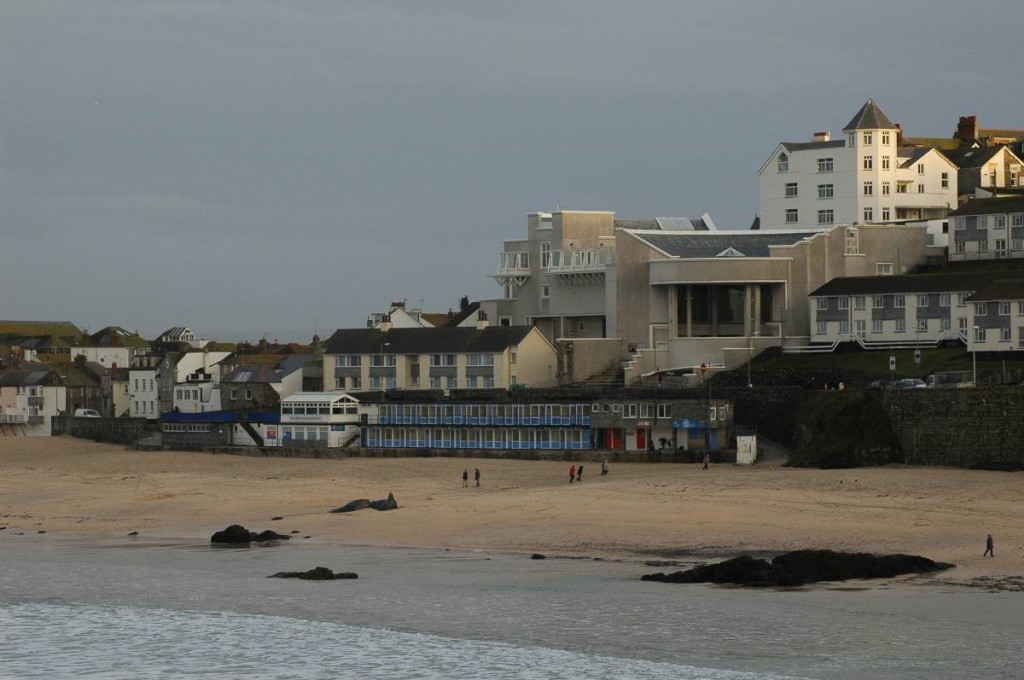 Porthmeor Beach and the Tate Gallery, St. Ives