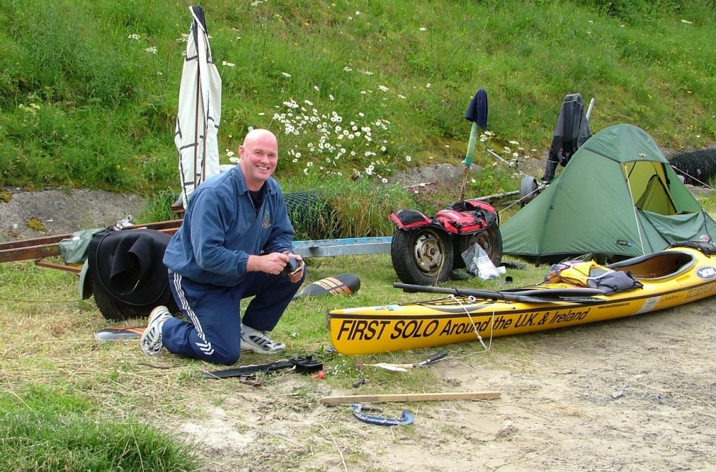 KC Mckay repairing my rudder