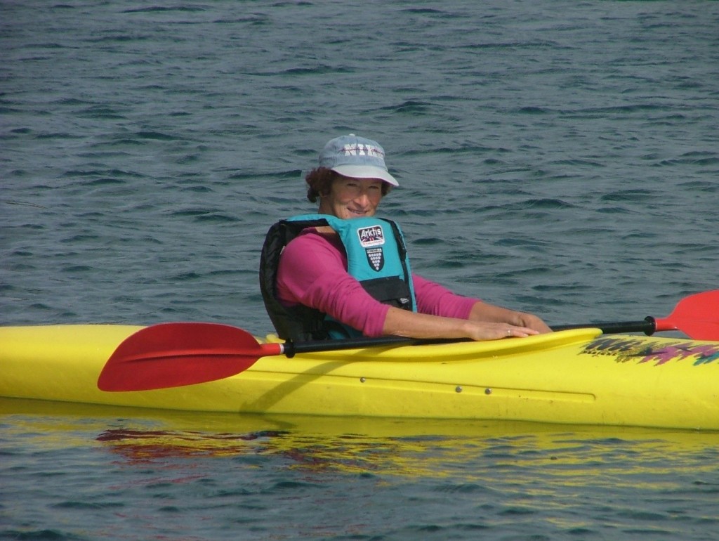 Mum in her kayak