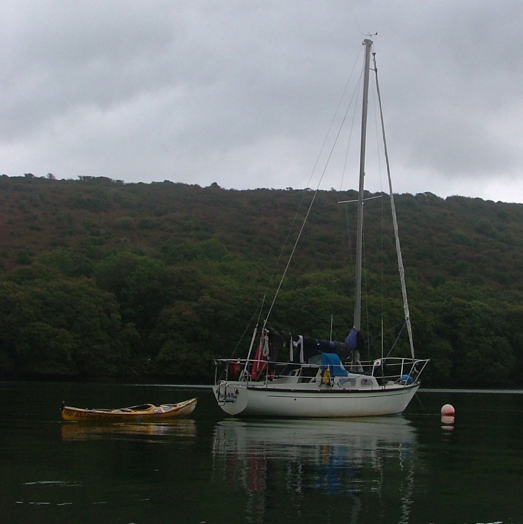 Mum's yacht, Treble O Two on the River Fowey