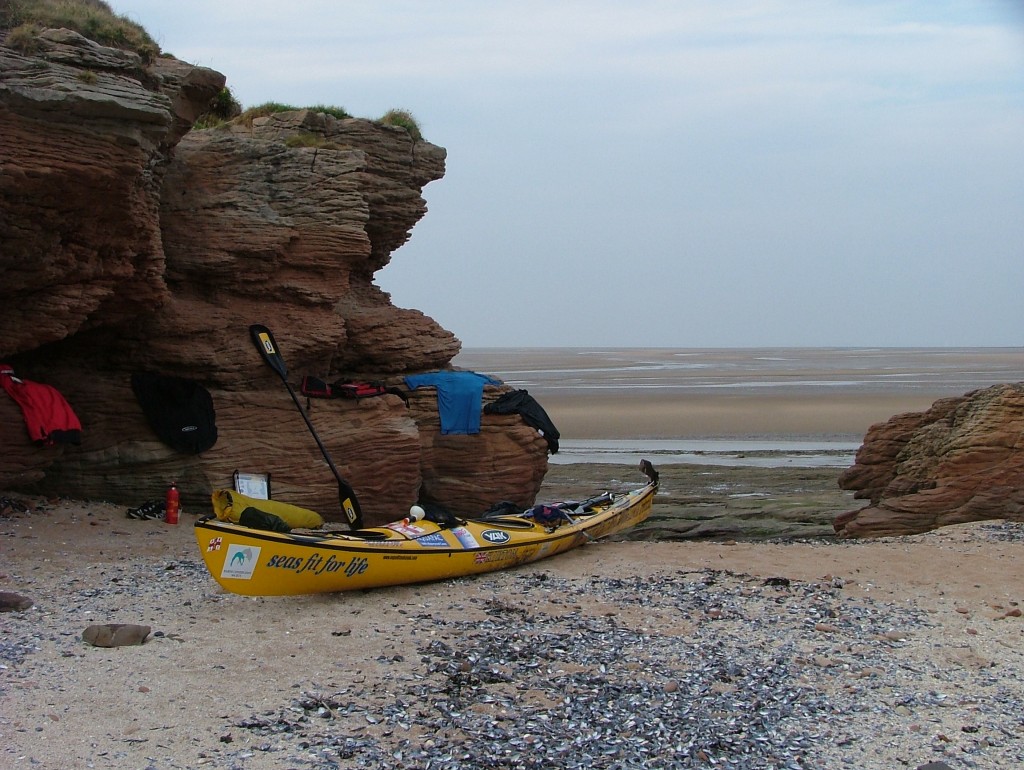 setting up camp, Hilbre Island