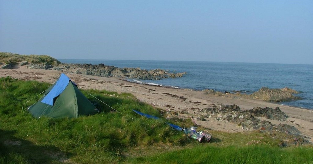 campsite at Greenore Point