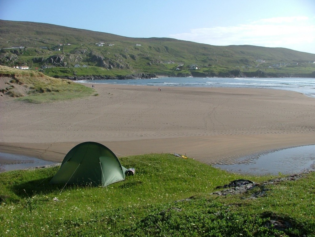 campsite ovelooking Glen Bay, Co. Donegal