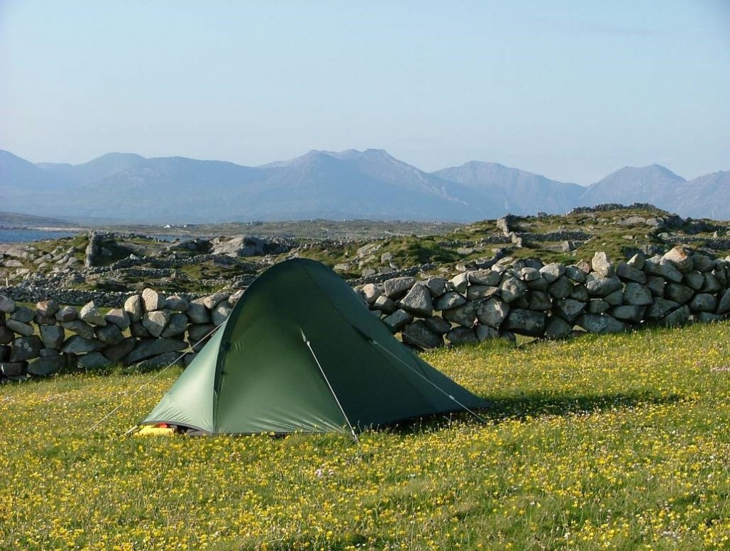 campsite overlooking paradise