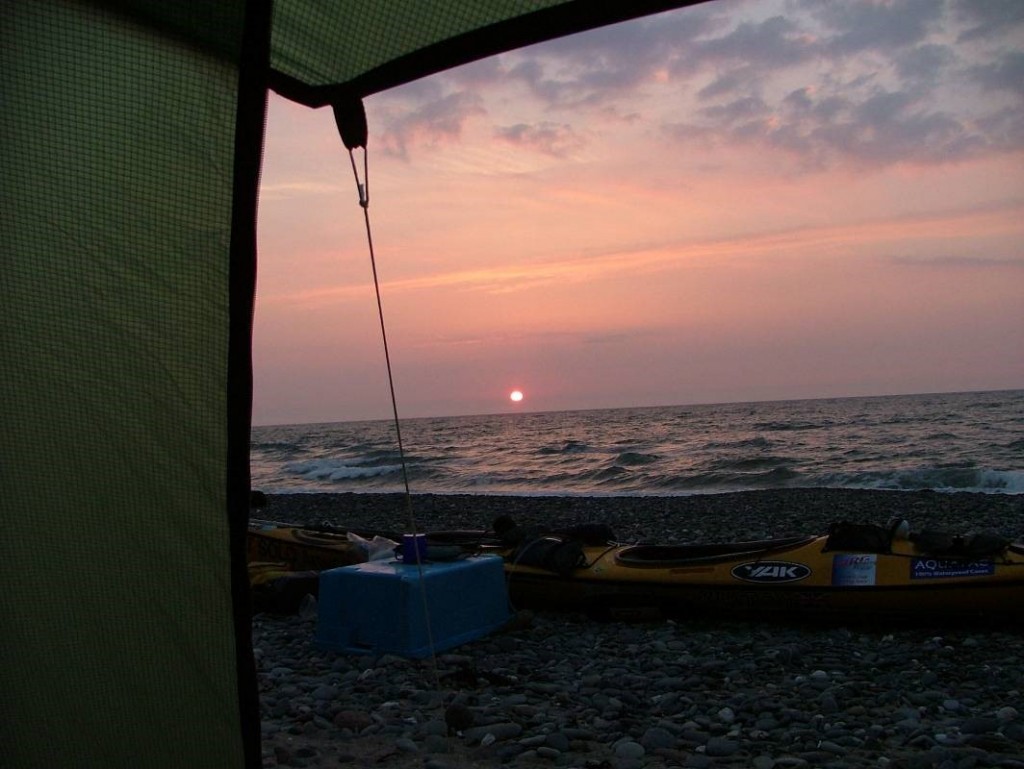 sunset into the Irish Sea
