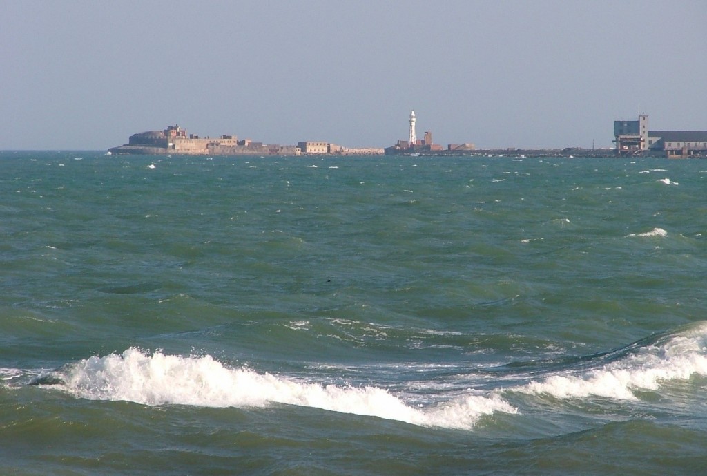 windy day at Portland Harbour